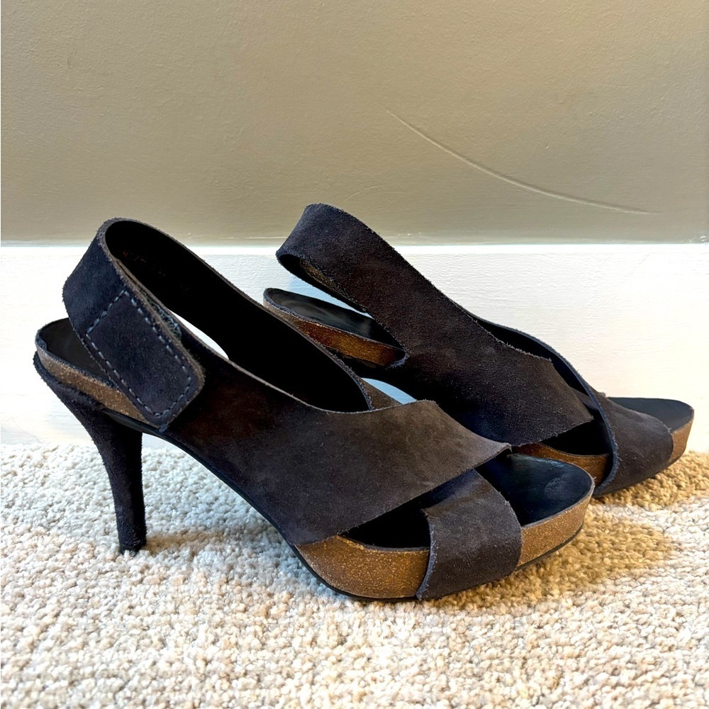 Pedro Garcia Brown Suede Maia Heel - size 37​​